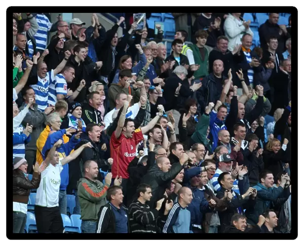 Exultant Reading FC Fans: Goal Celebration at Coventry City Championship Match, Ricoh Arena