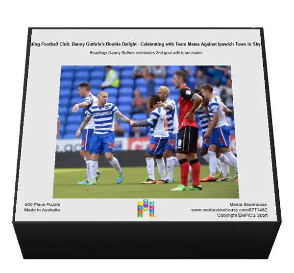 Reading Football Club: Danny Guthrie's Double Delight - Celebrating with Team Mates Against Ipswich Town in Sky Bet Championship