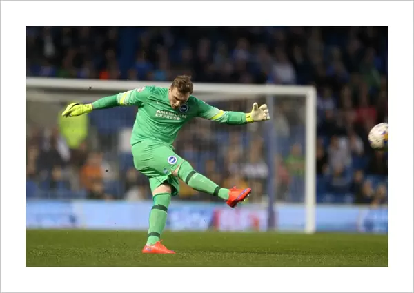 David Stockdale in Action: Brighton and Hove Albion vs Huddersfield Town AFC, Sky Bet Championship, American Express Community Stadium, 14th April 2015