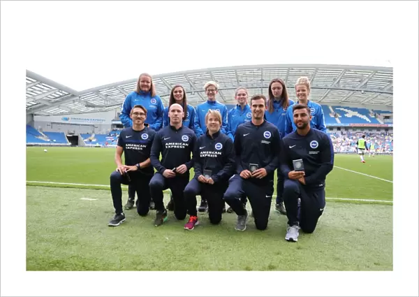 Brighton and Hove Albion Women's Team Celebrates Trophy Victory Ahead of EFL Sky Bet Championship Match vs. SS Lazio (31JUL16)