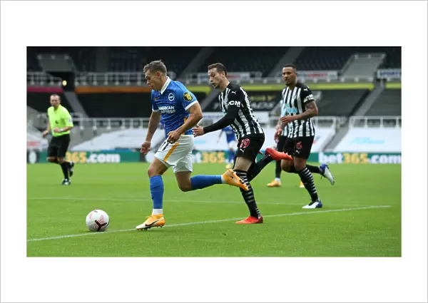 Intense Action: Newcastle United vs. Brighton and Hove Albion at St James Park (2020-21 Premier League)
