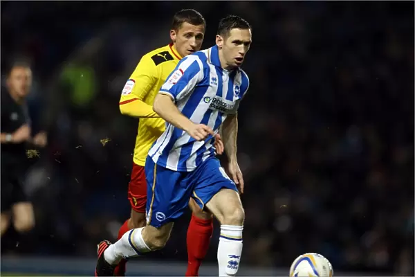 Brighton & Hove Albion vs. Watford: Andrew Crofts in Action, Npower Championship, Amex Stadium, December 29, 2012