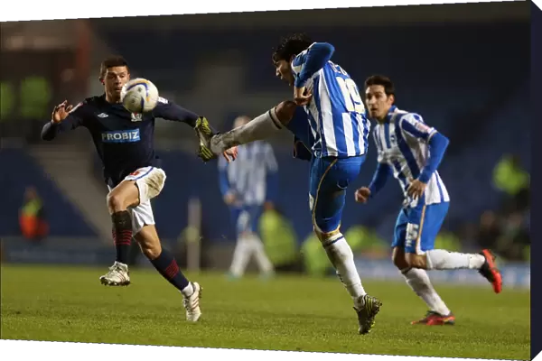 Brighton & Hove Albion vs Blackburn Rovers: Leonardo Ulloa in Action, Npower Championship, Amex Stadium, February 12, 2013