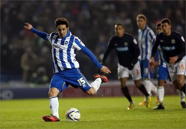 Vicente Scores Penalty for Brighton & Hove Albion Against Blackburn Rovers, Npower Championship, Amex Stadium (February 12, 2013)