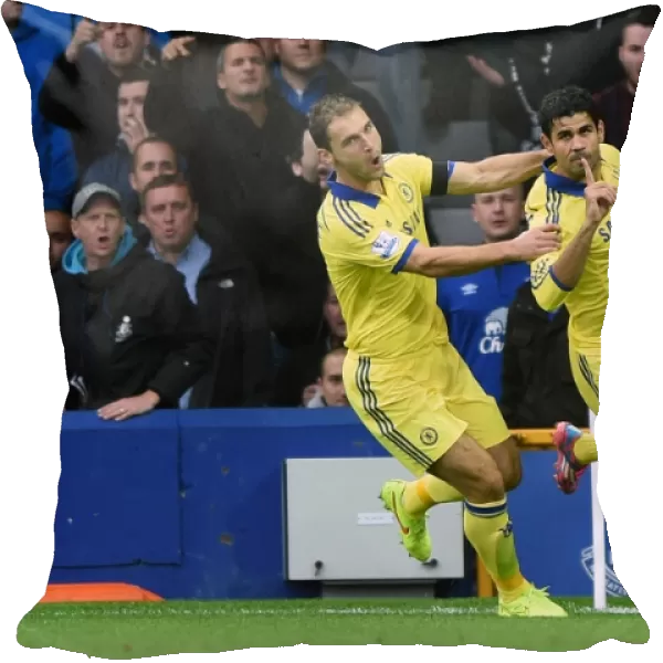 Diego Costa's Thrilling Goal: Chelsea's Triumph at Everton's Goodison Park (Barclays Premier League, 30th August 2014)