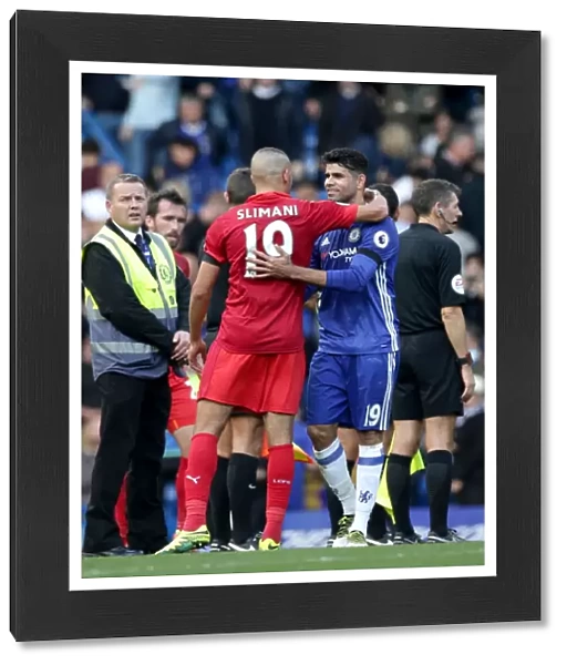 Sportsmanship on the Pitch: Costa and Slimani's Heartwarming Embrace After Chelsea vs. Leicester City