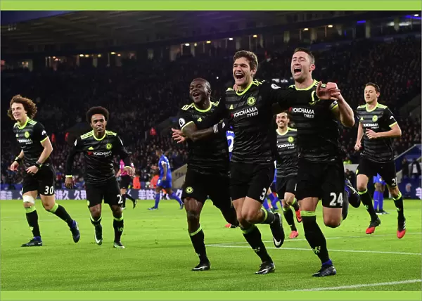 Chelsea's Victory: Marcos Alonso Scores Second Goal vs Leicester City (Away), Premier League 2017