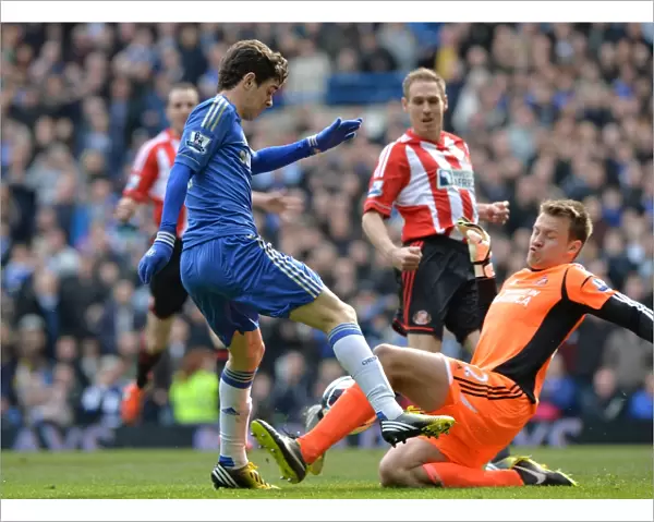 Oscar's Deflected Shot Results in Kilgallon's Own Goal: Chelsea vs. Sunderland (BPL, 7th April 2013)