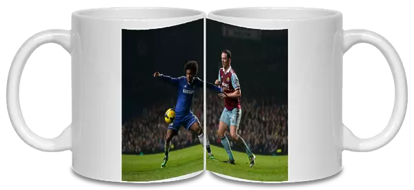 Battle for the Ball: Willian vs. Nolan - Chelsea vs. West Ham United, Premier League Rivalry (January 29, 2014)