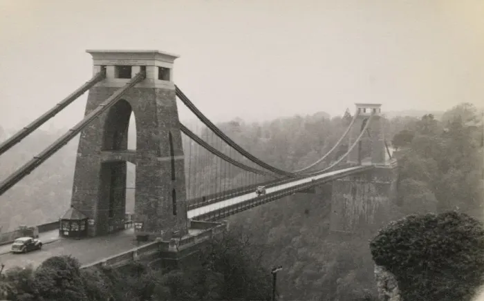 Framed Print : Print of Clifton Suspension Bridge viewed from the north