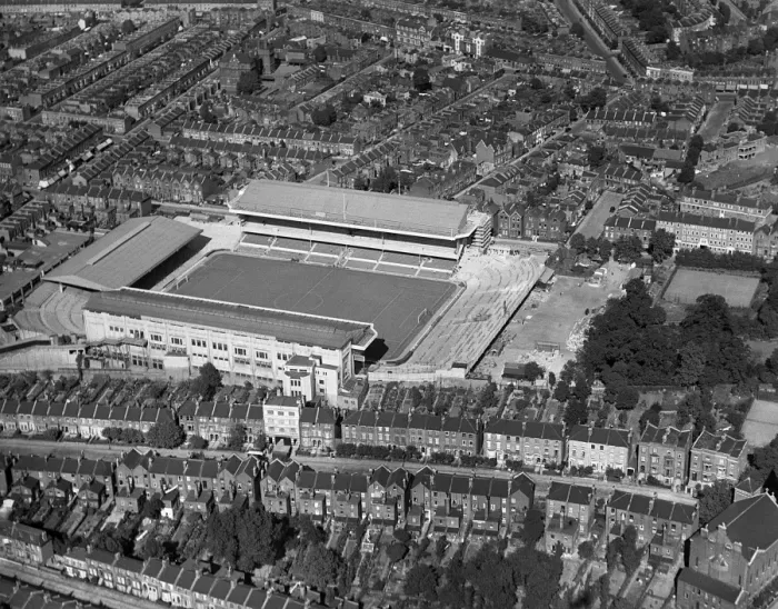 Framed Print : Highbury Stadium Aerial Print Framed Print : Highbury Stadium Aerial Print