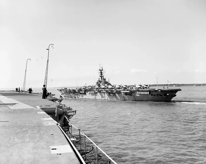 Framed Print : HMCS Magnificent Print - Flight Deck View from HMS Bulwark Framed Print : HMCS Magnificent Print - Flight Deck View from HMS Bulwark