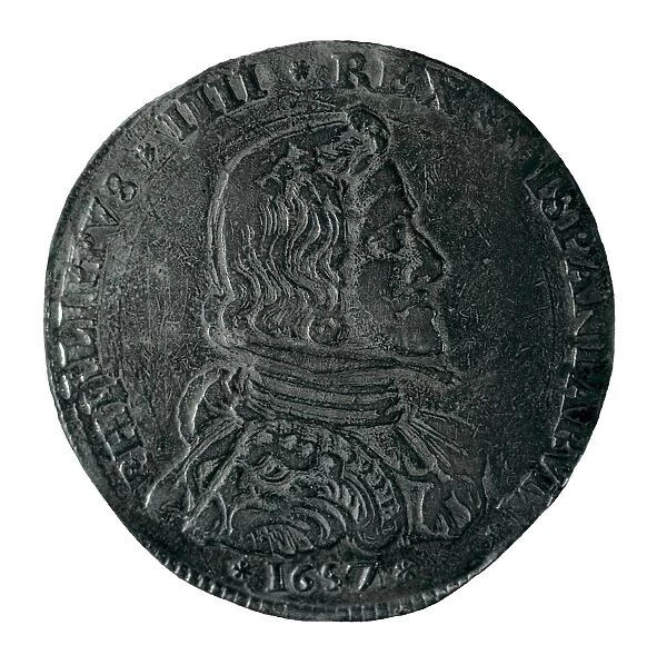 100 soldi scudo with portrait of Philip IV of