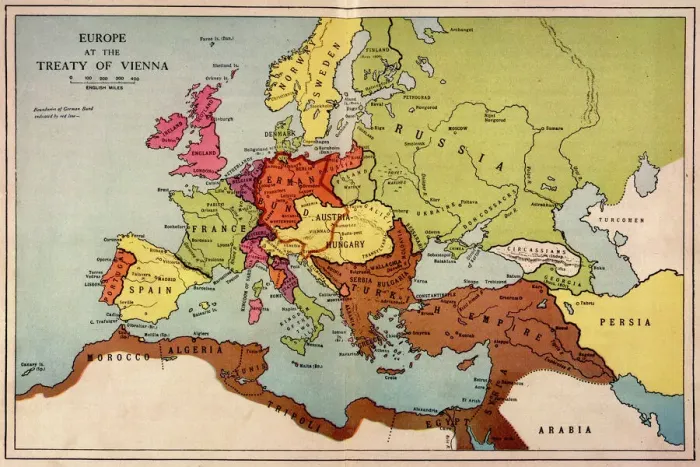 Framed Print : 1815 Europe Map Print Framed Print : 1815 Europe Map Print