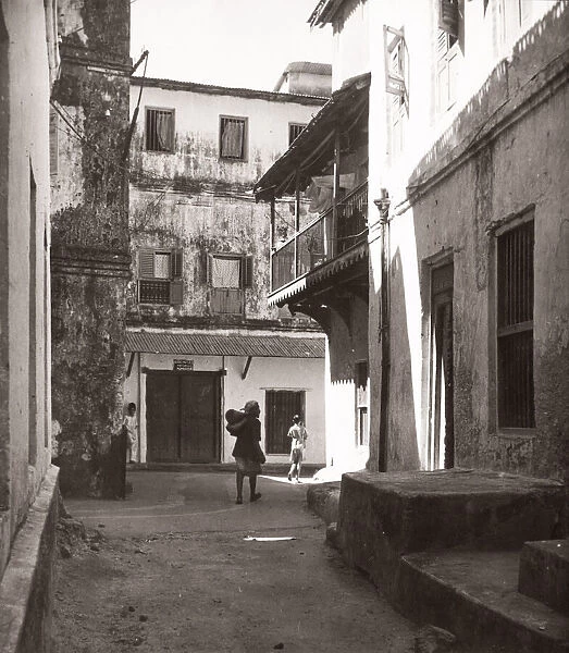 1940s East Africa - street in Mombasa Kenya