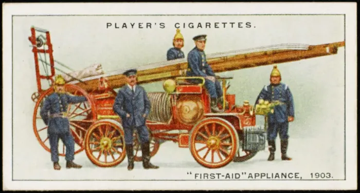 Framed Print : Print of the 1st Petrol Fire-Engine Framed Print : Print of the 1st Petrol Fire-Engine
