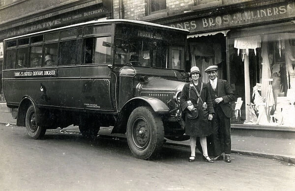 The 20-seat Daimler bus for Doncaster, Edenthorpe, Hatfield and Thorne (new village). When Ernest Parish started running on a route between Doncaster and Armthorpe, it was already a route well-served by other operators