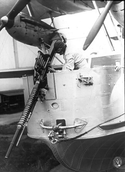 The 37mm COW gun in the bow of the Blackburn RB3A Perth