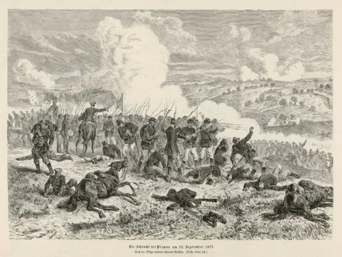 Framed Print : 3rd Battle of Plevna Print Framed Print : 3rd Battle of Plevna Print