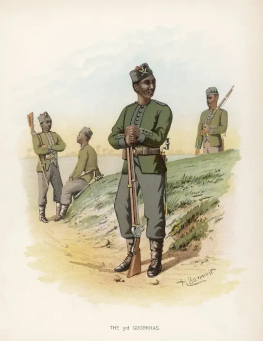Framed Print : 3rd Gurkha Regiment Print Framed Print : 3rd Gurkha Regiment Print