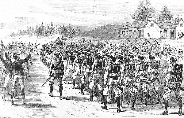 44th Gurkha Light Infantry leaving Shillong, Assam, 1891