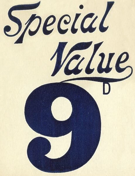 9d special value shop price sign