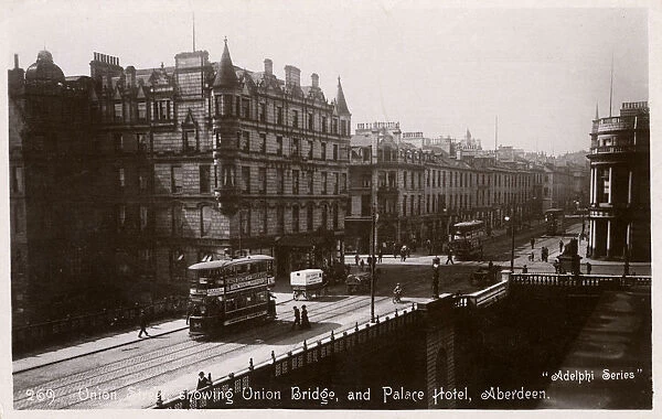 Aberdeen, Scotland, Union Street, Union Bridge, Palace Hotel