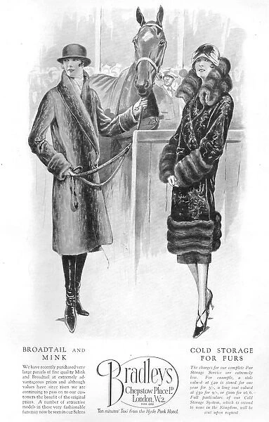 Advert for Bradley Furs, London, 1926