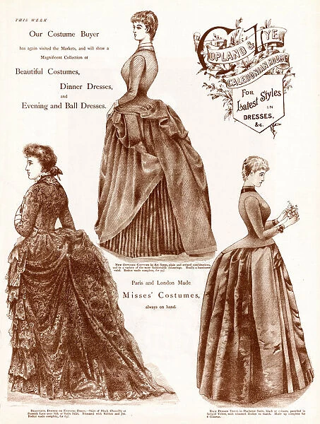 Advert for Copland & Lye womens dresses 1887