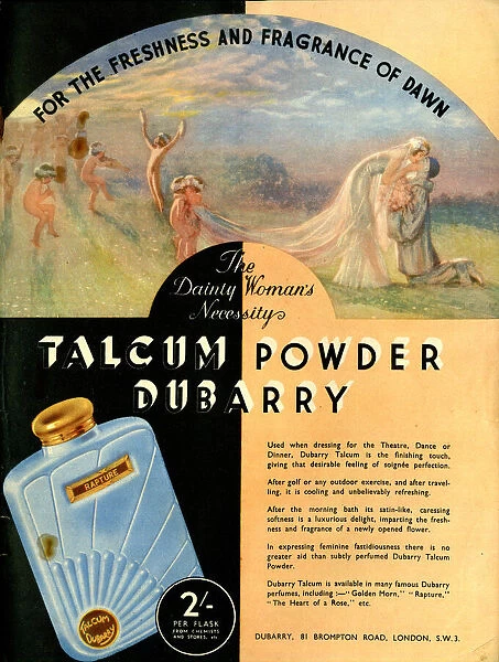 Advert, Dubarry Talcum Powder