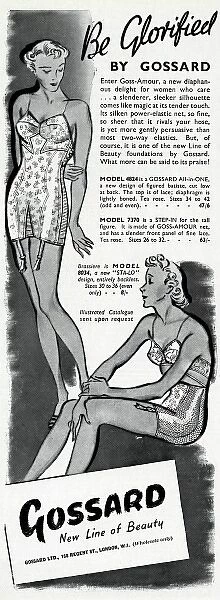 Advert for Gossard corset