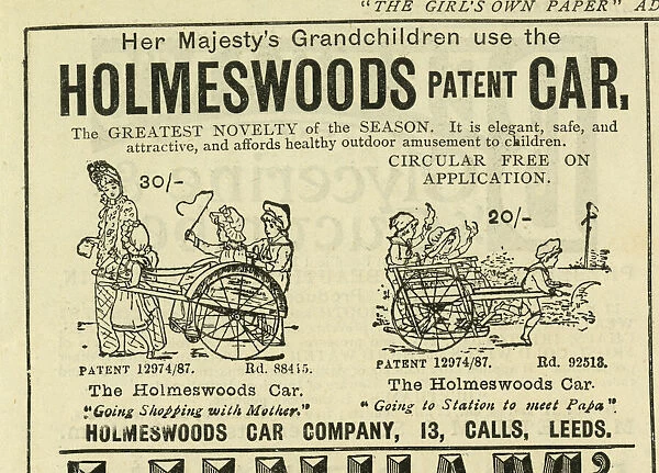 Advert, Holmeswoods Patent Car