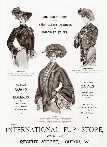 Advert for International Fur Store 1903