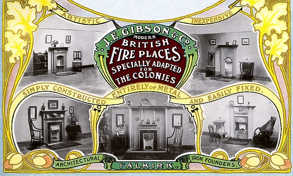 Advert, J E Gibson & Co, Fireplaces, Falkirk, Scotland