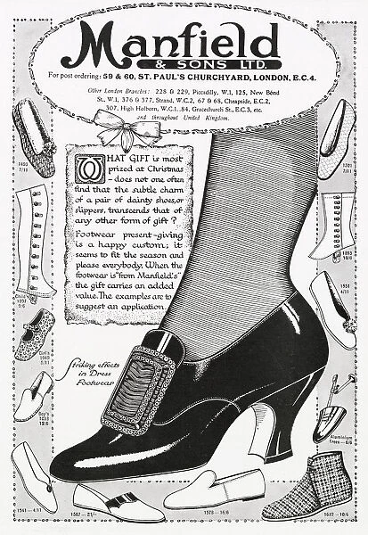 Advert for Manfield shoes 1920