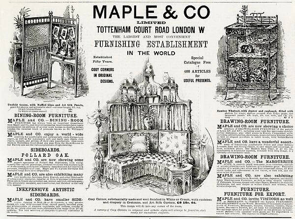 Advert for Maple & Co furniture 1892