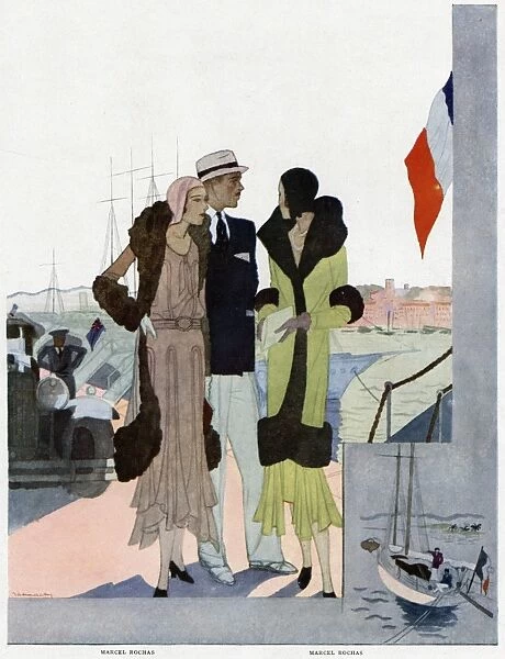 Advertisement for Marcel Rochas fashions