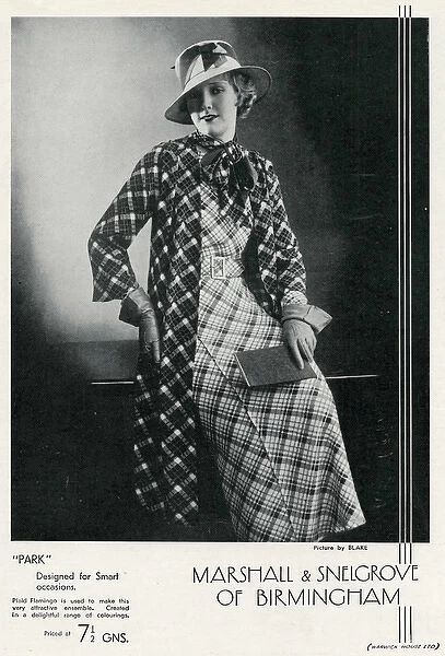 Advert for Marshall & Snelgrove womens clothing 1933