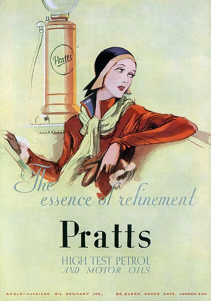 Advert for Pratts petrol 1930