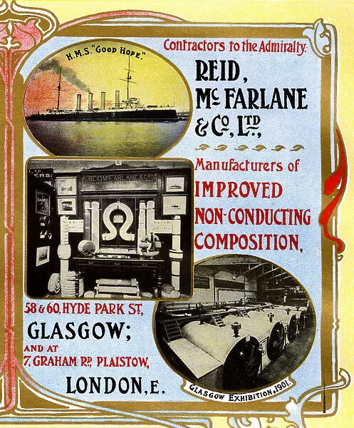 Advert, Reid McFarlane & Co Ltd, Manufacturers, Glasgow