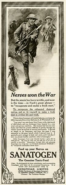 Advert for Sanatogen tonic 1919