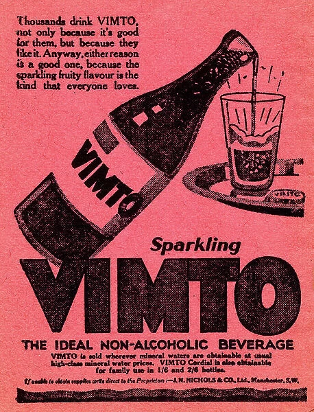 Advert, Sparkling Vimto Tonic Fruit Drink