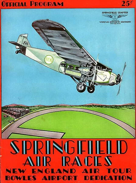 Advert for Springfield, Massachutsetts Air Races, 30 Ma