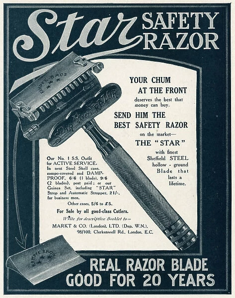 Advert for Star safty razor 1915