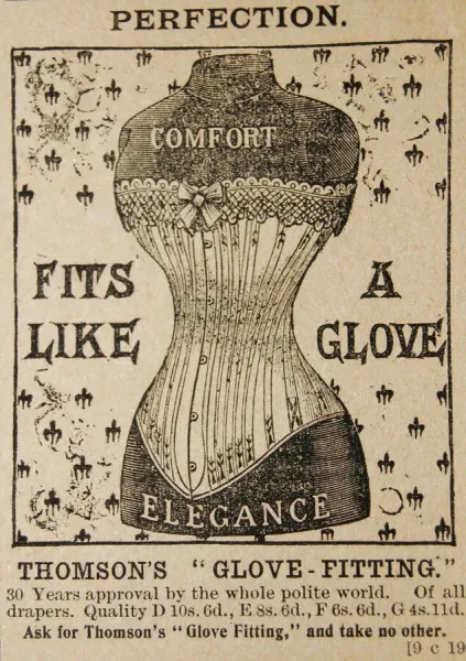 Victorian Era Tight Corset Waist Victorian Advertisement For