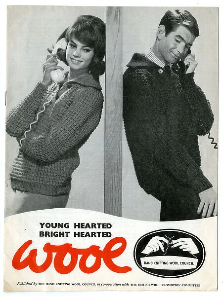 Advertisement for wool - couple on telephone