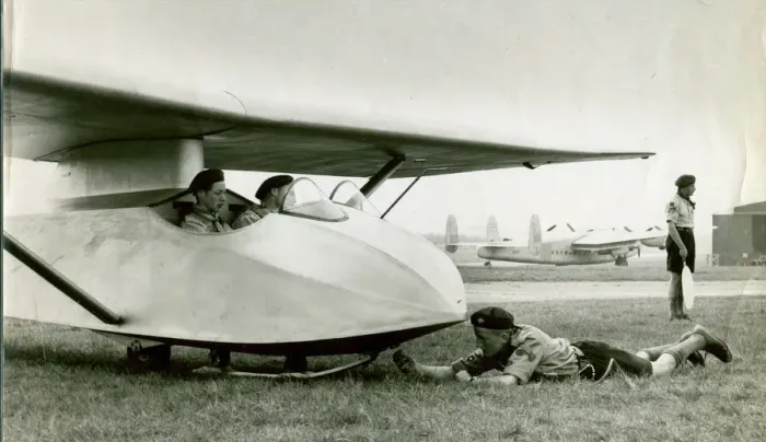 Framed Print : Air Scouts learn to glide at Lasham in 1963 Print Framed Print : Air Scouts learn to glide at Lasham in 1963 Print