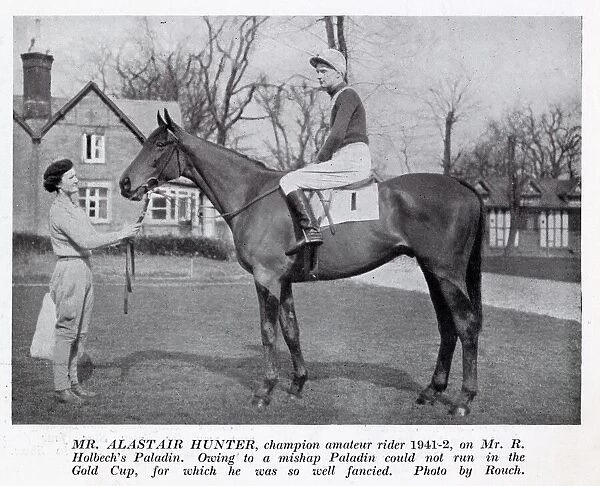 Alastair Hunter on Ronnie Holbechs Paladin. Date: 1942