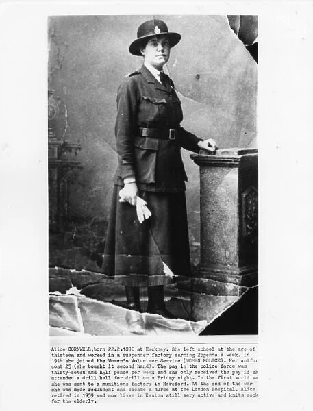 Alice Cornwell, early woman police volunteer