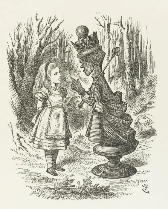 Framed Print : Alice and the Red Queen Print Framed Print : Alice and the Red Queen Print